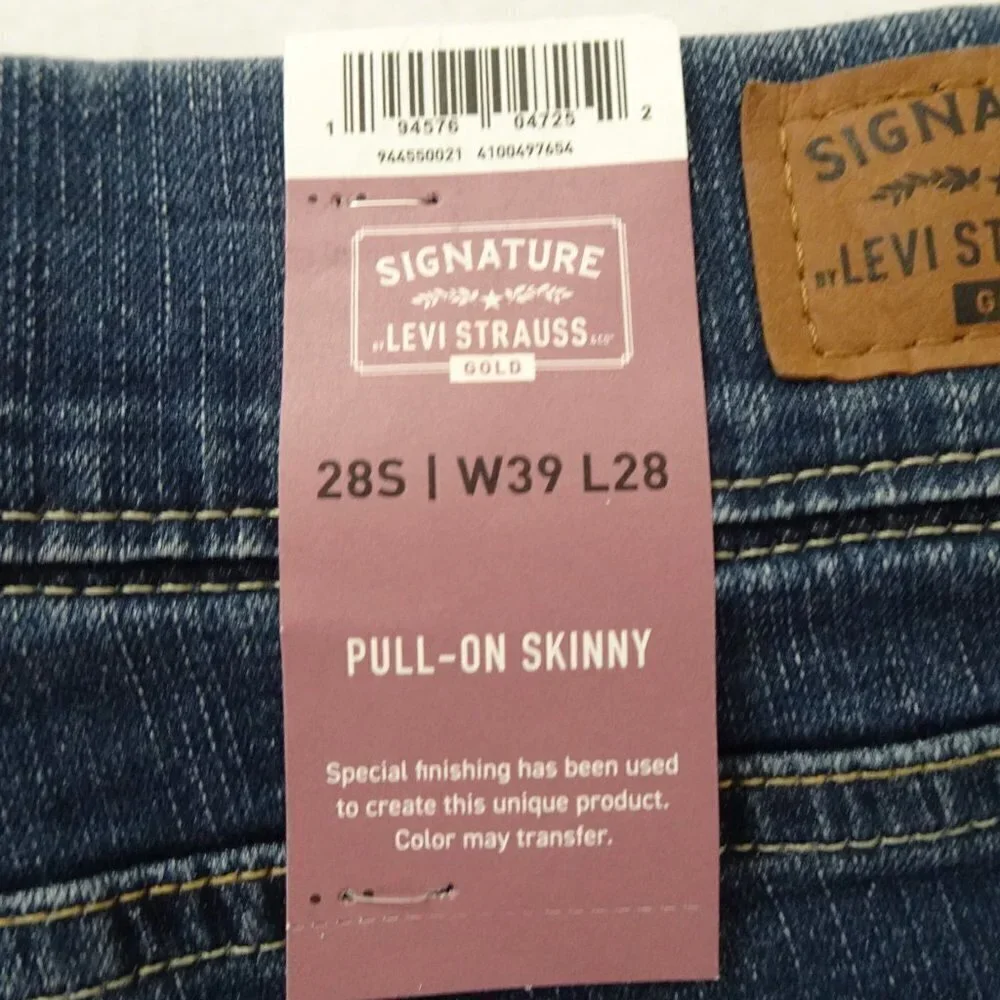 Levi Strauss Signature Skinny Jeans Women's Plus Size 28 Blue Stretch Denim - Picture 10 of 13